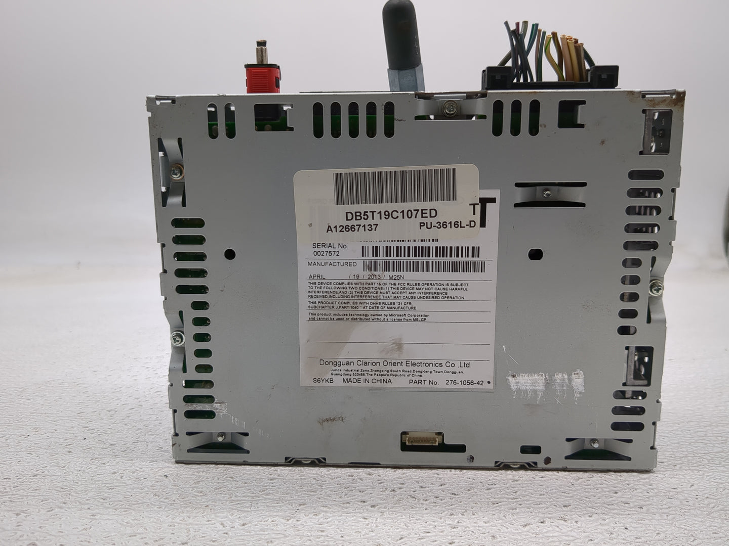 2013-2014 Ford Explorer Radio AM FM Cd Player Receiver Replacement P/N:DB5T19C107ED A12667137 Fits Fits 2013 2014 OEM Used A