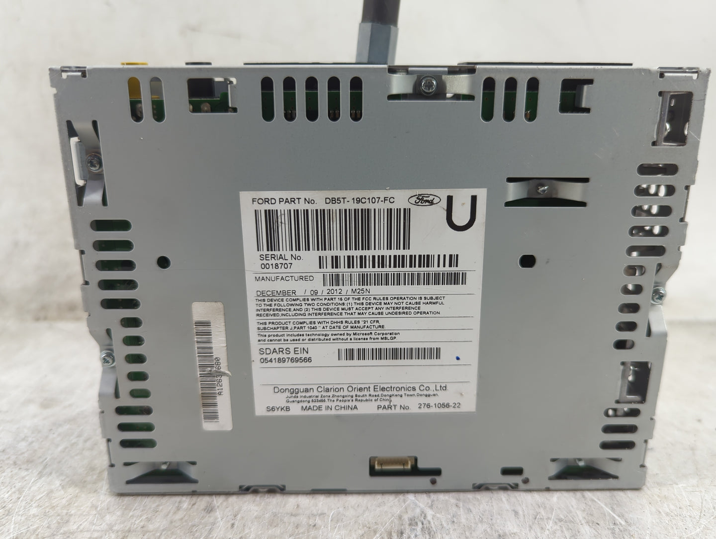 2013 Ford Explorer Radio AM FM Cd Player Receiver Replacement P/N:PU-3617L-A DB5T-19C107-FC, 276-1056-22 Fits OEM Used Auto 