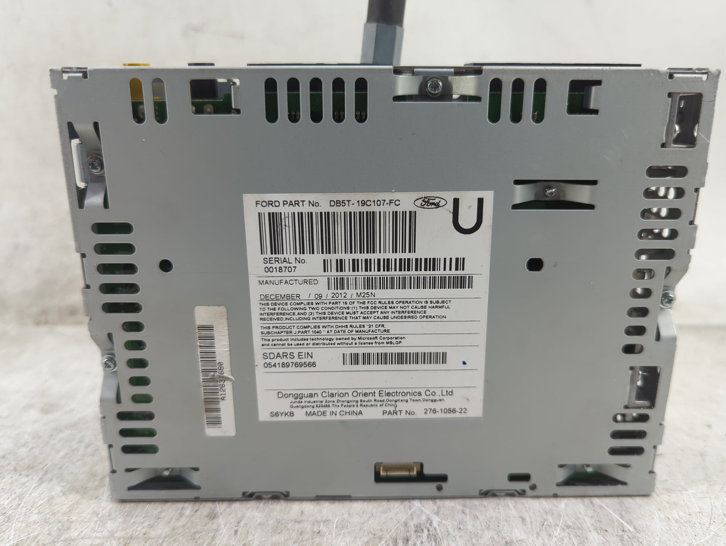 2013 Ford Explorer Radio AM FM Cd Player Receiver Replacement P/N:PU-3617L-A DB5T-19C107-FC, 276-1056-22 Fits OEM Used Auto 