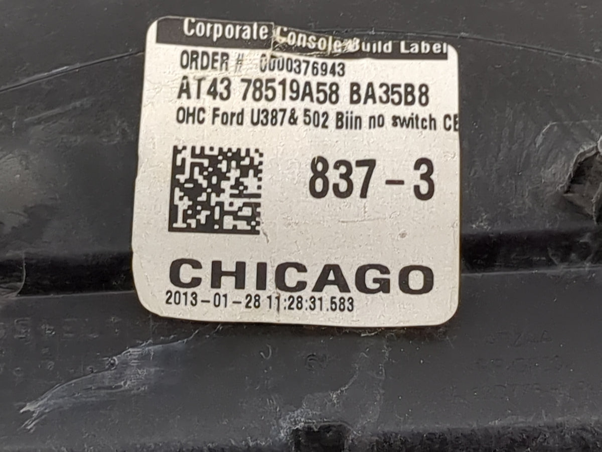 2011-2015 Ford Explorer Overhead Roof Console Black 1497373 - Oemusedautoparts1.com