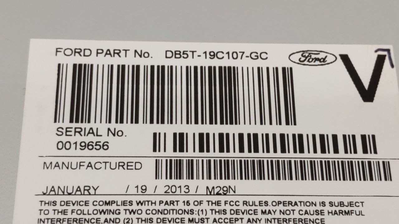 2013 Ford Explorer Radio AM FM Cd Player Receiver Replacement P/N:DB5T-19C107-GA DB5T-19C107-GB, DB5T-19C107-GC Fits OEM Use