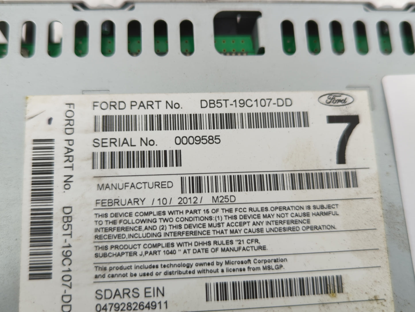 2013-2013 Ford Explorer Am Fm Cd Player Radio Receiver - Oemusedautoparts1.com