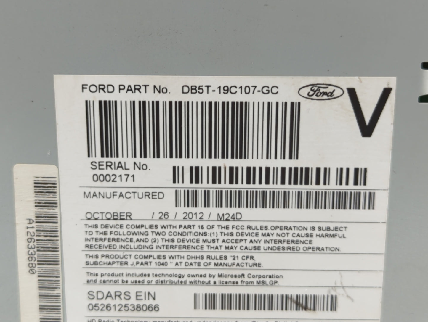 2013-2013 Ford Explorer Am Fm Cd Player Radio Receiver - Oemusedautoparts1.com