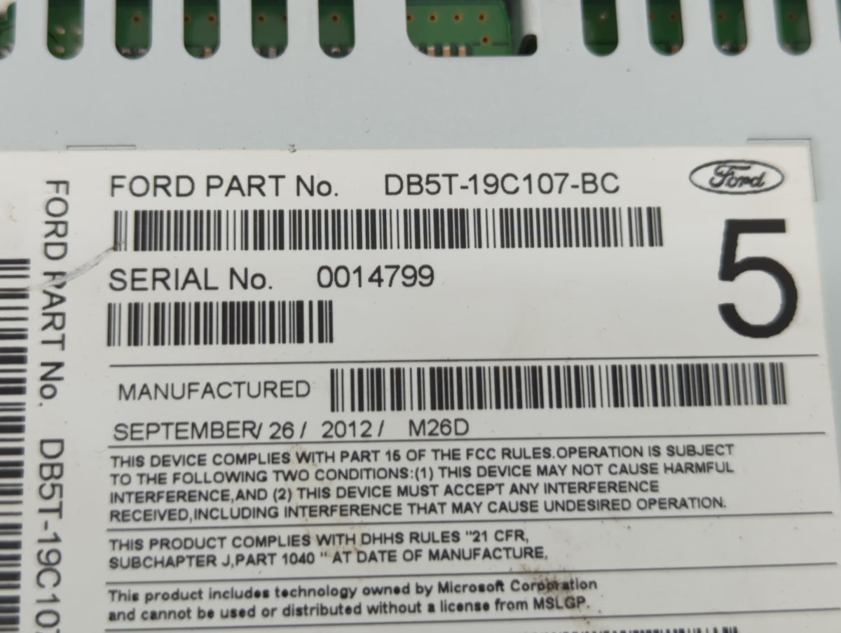 2013-2013 Ford Explorer Am Fm Cd Player Radio Receiver 458697 - Oemusedautoparts1.com