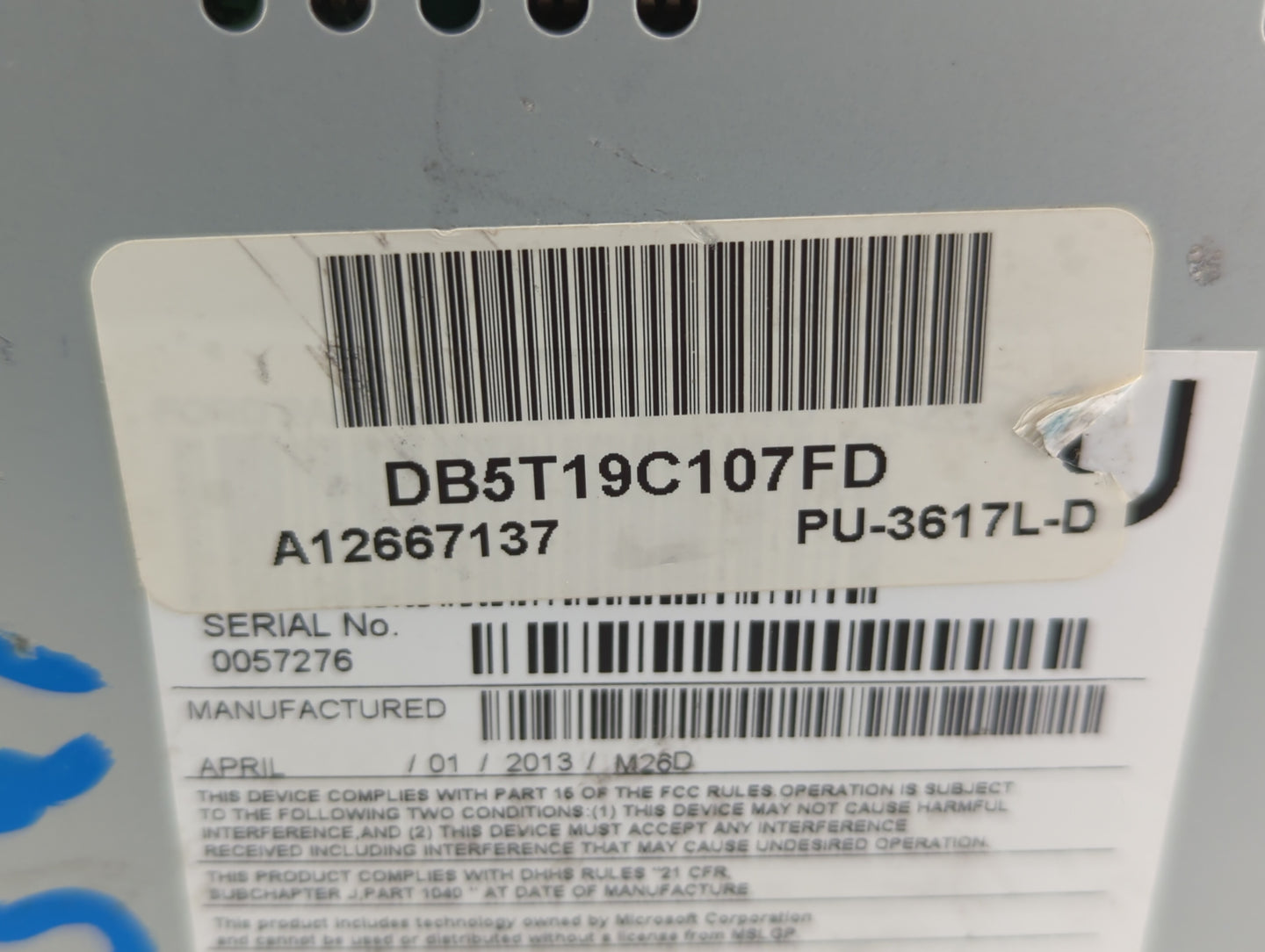 2013-2013 Ford Explorer Am Fm Cd Player Radio Receiver - Oemusedautoparts1.com