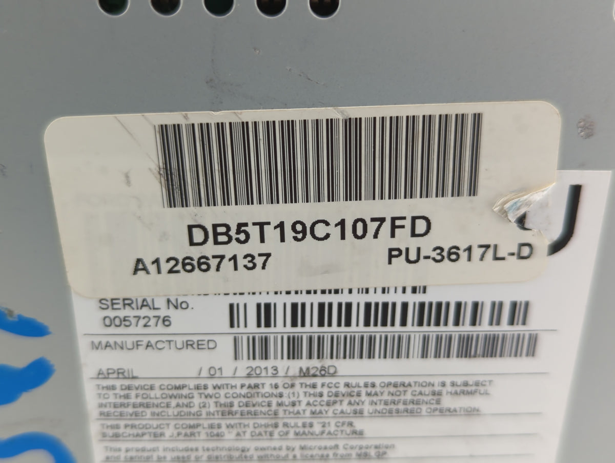 2013-2013 Ford Explorer Am Fm Cd Player Radio Receiver 500604 - Oemusedautoparts1.com