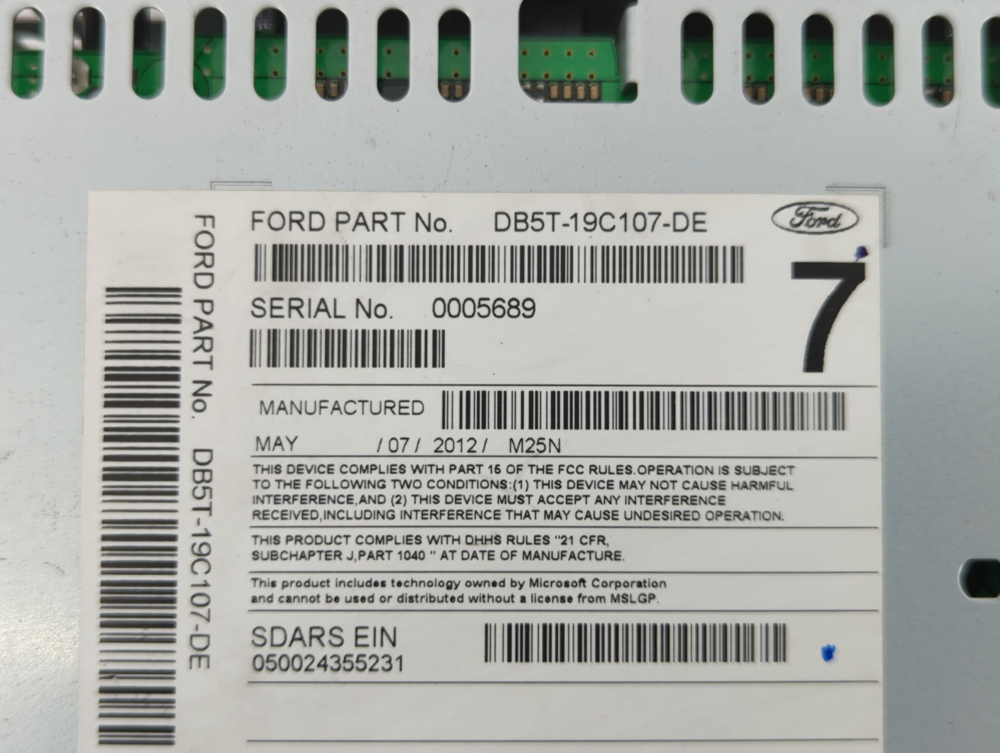 2013-2013 Ford Explorer Am Fm Cd Player Radio Receiver - Oemusedautoparts1.com