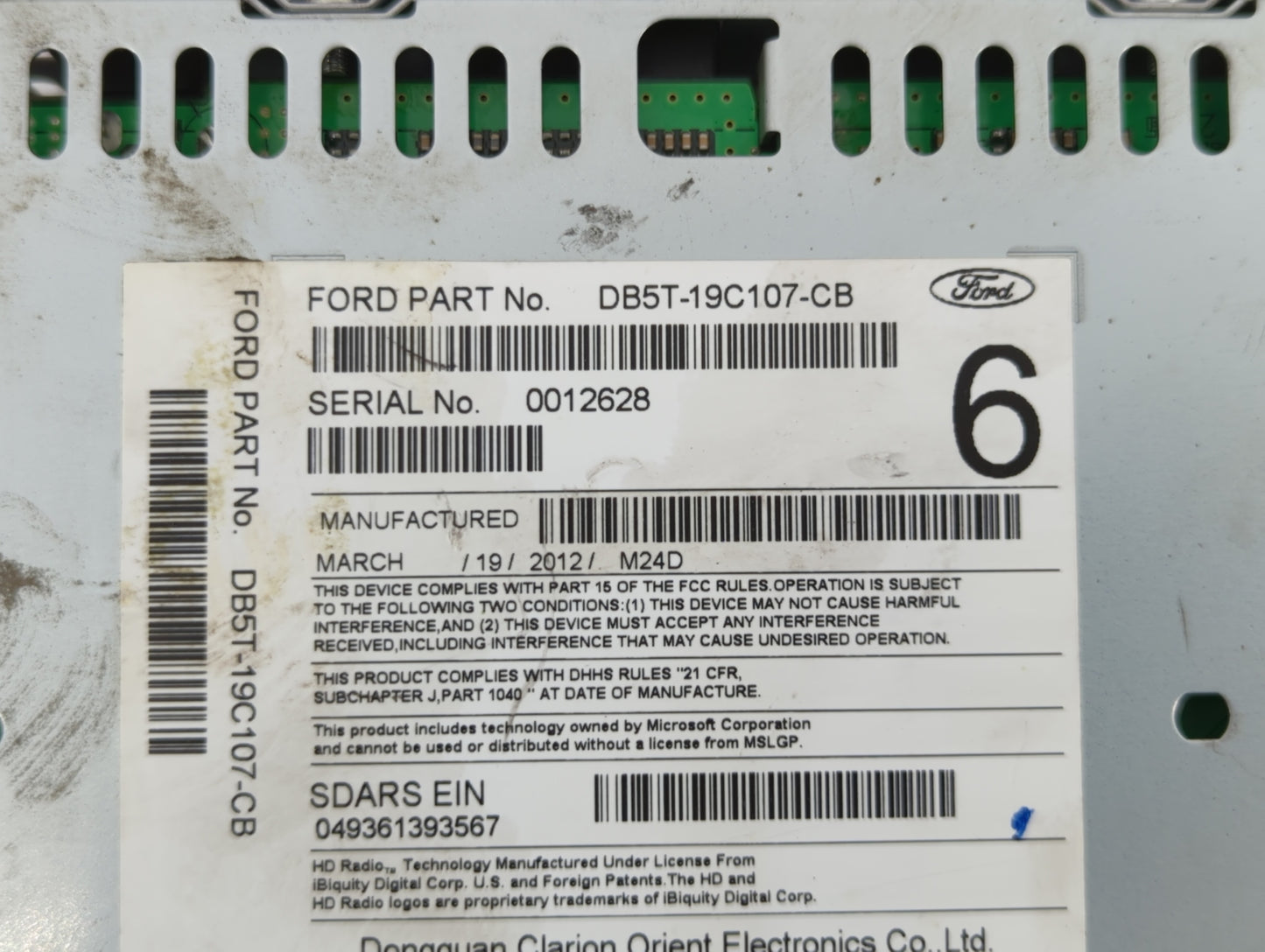 2013-2013 Ford Explorer Am Fm Cd Player Radio Receiver - Oemusedautoparts1.com