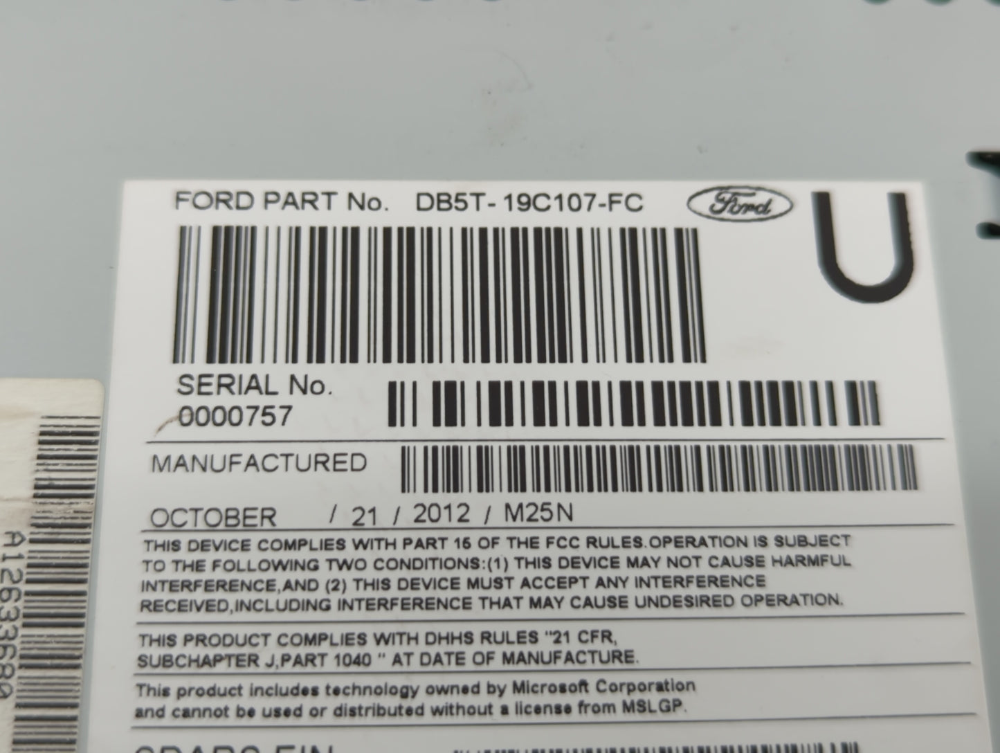2013-2013 Ford Explorer Am Fm Cd Player Radio Receiver - Oemusedautoparts1.com
