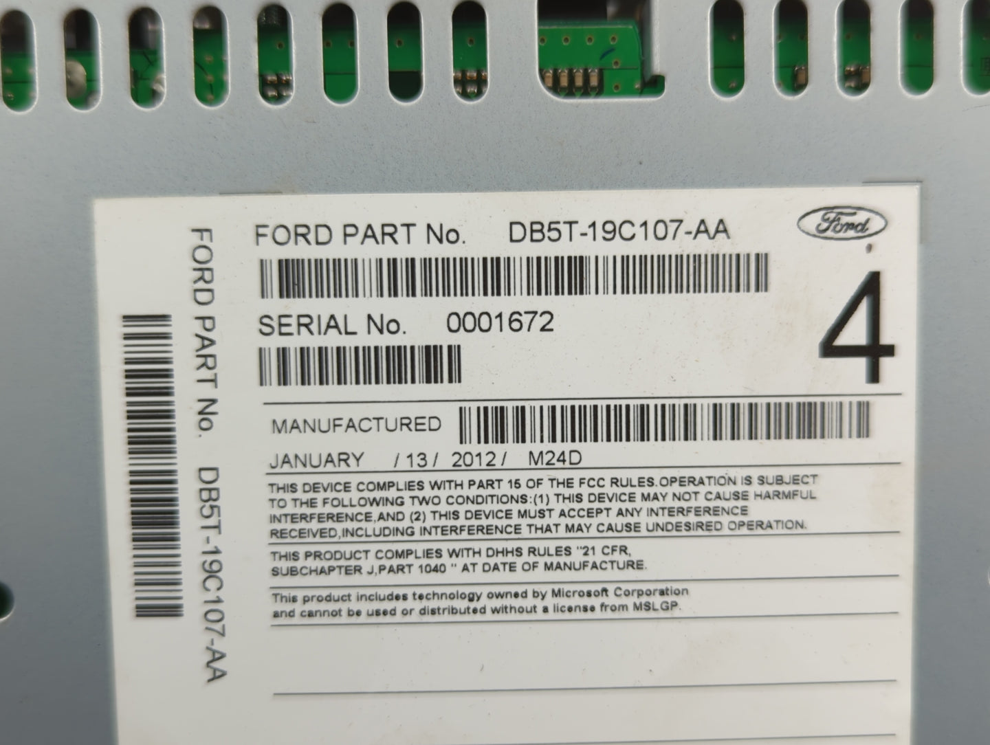 2013-2013 Ford Explorer Am Fm Cd Player Radio Receiver - Oemusedautoparts1.com