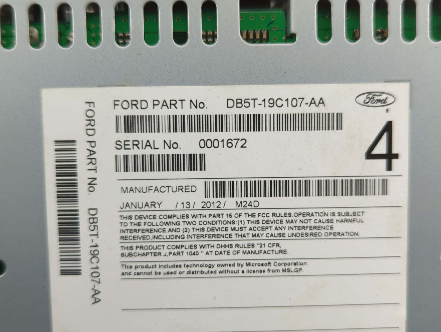 2013-2013 Ford Explorer Am Fm Cd Player Radio Receiver - Oemusedautoparts1.com