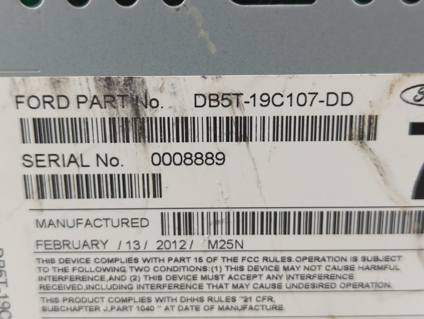 2013-2013 Ford Explorer Am Fm Cd Player Radio Receiver - Oemusedautoparts1.com