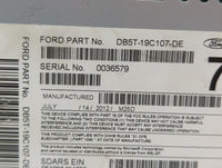 2013 Ford Explorer Radio AM FM Cd Player Receiver Replacement P/N:DB5T-19C107-DE DB5T-19C107-DD Fits OEM Used Auto Parts - O