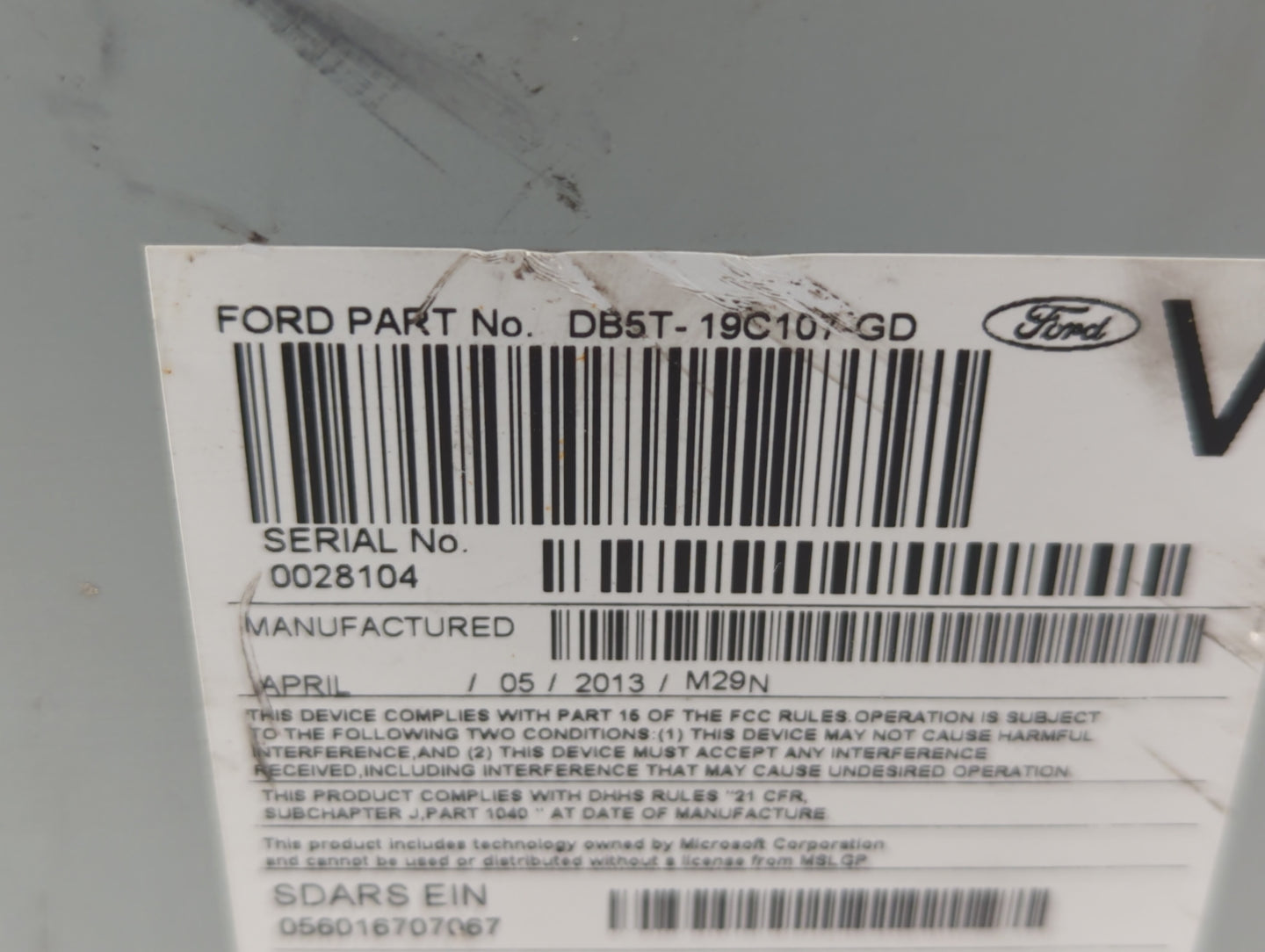 2013-2013 Ford Explorer Am Fm Cd Player Radio Receiver - Oemusedautoparts1.com