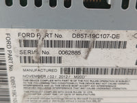 2013 Ford Explorer Radio AM FM Cd Player Receiver Replacement P/N:DB5T-19C107-AA Fits OEM Used Auto Parts - Oemusedautoparts