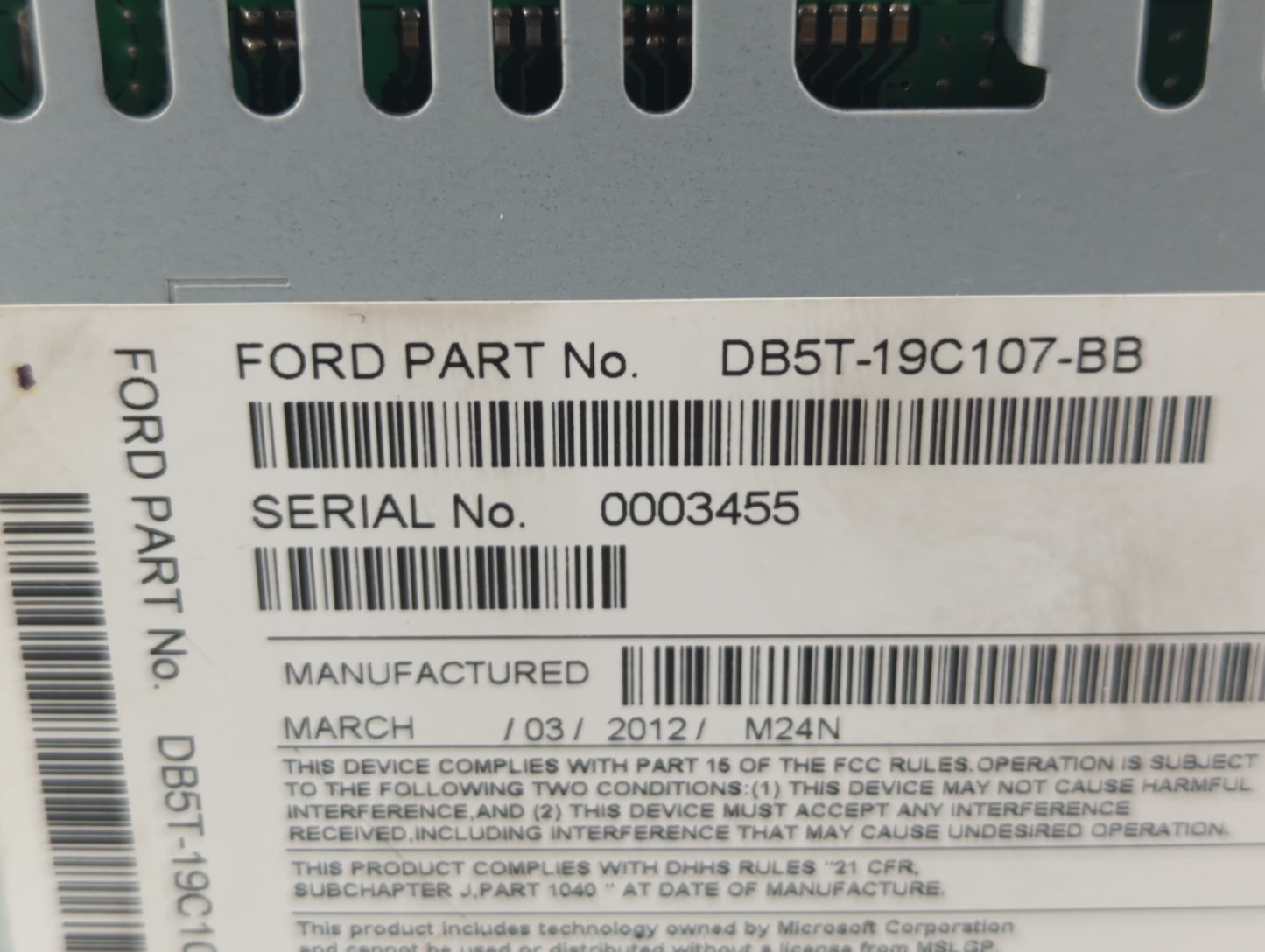 2013-2013 Ford Explorer Am Fm Cd Player Radio Receiver - Oemusedautoparts1.com