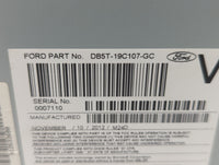 2013 Ford Explorer Radio AM FM Cd Player Receiver Replacement P/N:DB5T-19C107-GC Fits OEM Used Auto Parts - Oemusedautoparts
