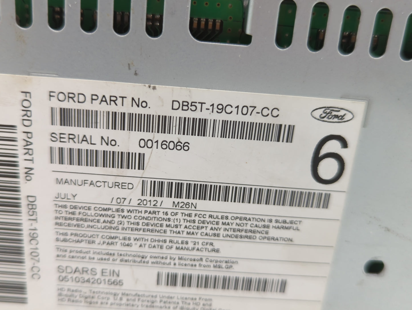 2013-2013 Ford Explorer Am Fm Cd Player Radio Receiver - Oemusedautoparts1.com