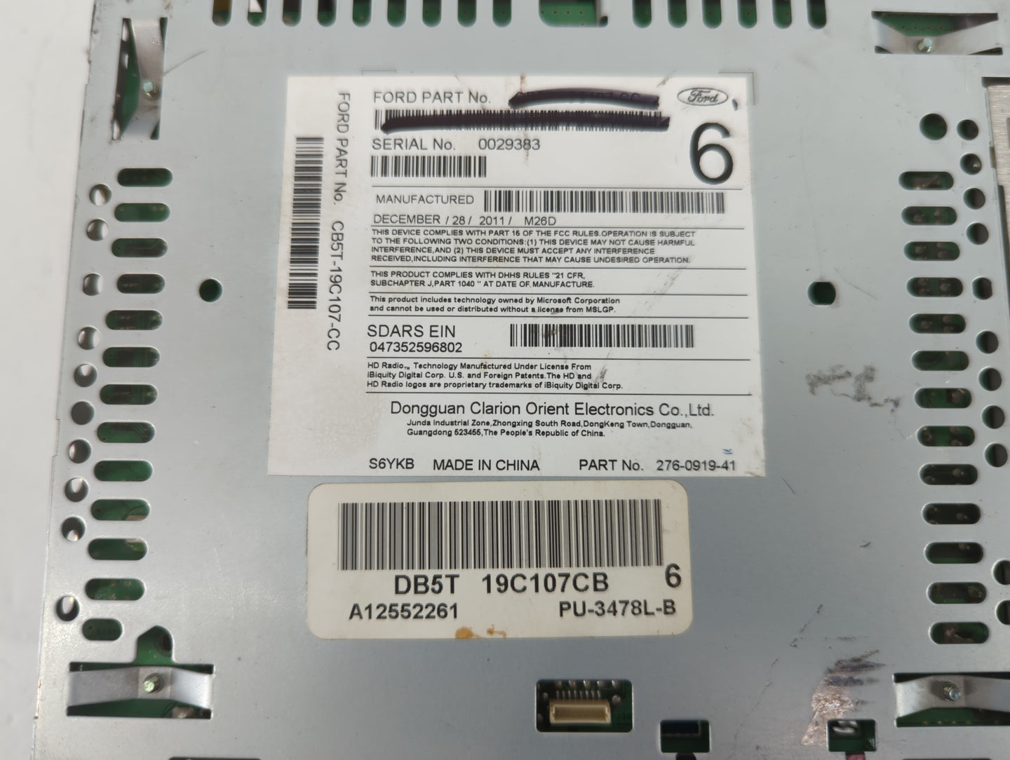 2013-2013 Ford Explorer Am Fm Cd Player Radio Receiver - Oemusedautoparts1.com