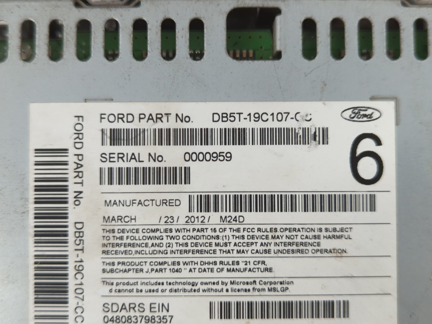 2013-2013 Ford Explorer Am Fm Cd Player Radio Receiver - Oemusedautoparts1.com