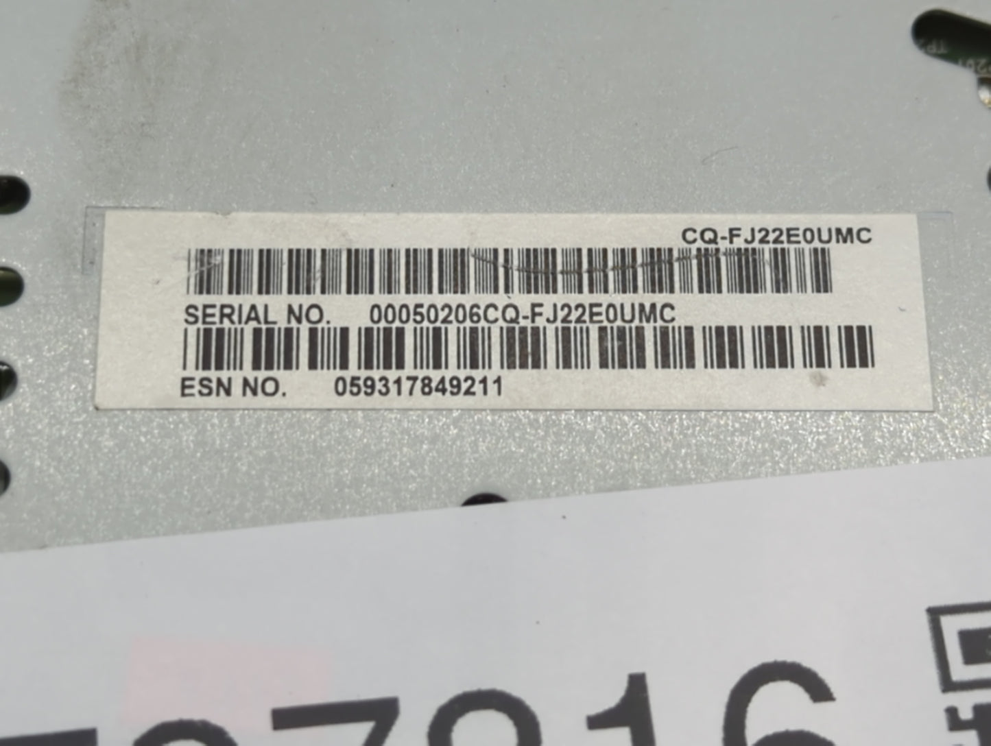 2013 Ford Explorer Radio AM FM Cd Player Receiver Replacement P/N:CQ-FJ22E0UMC Fits OEM Used Auto Parts - Oemusedautoparts1.