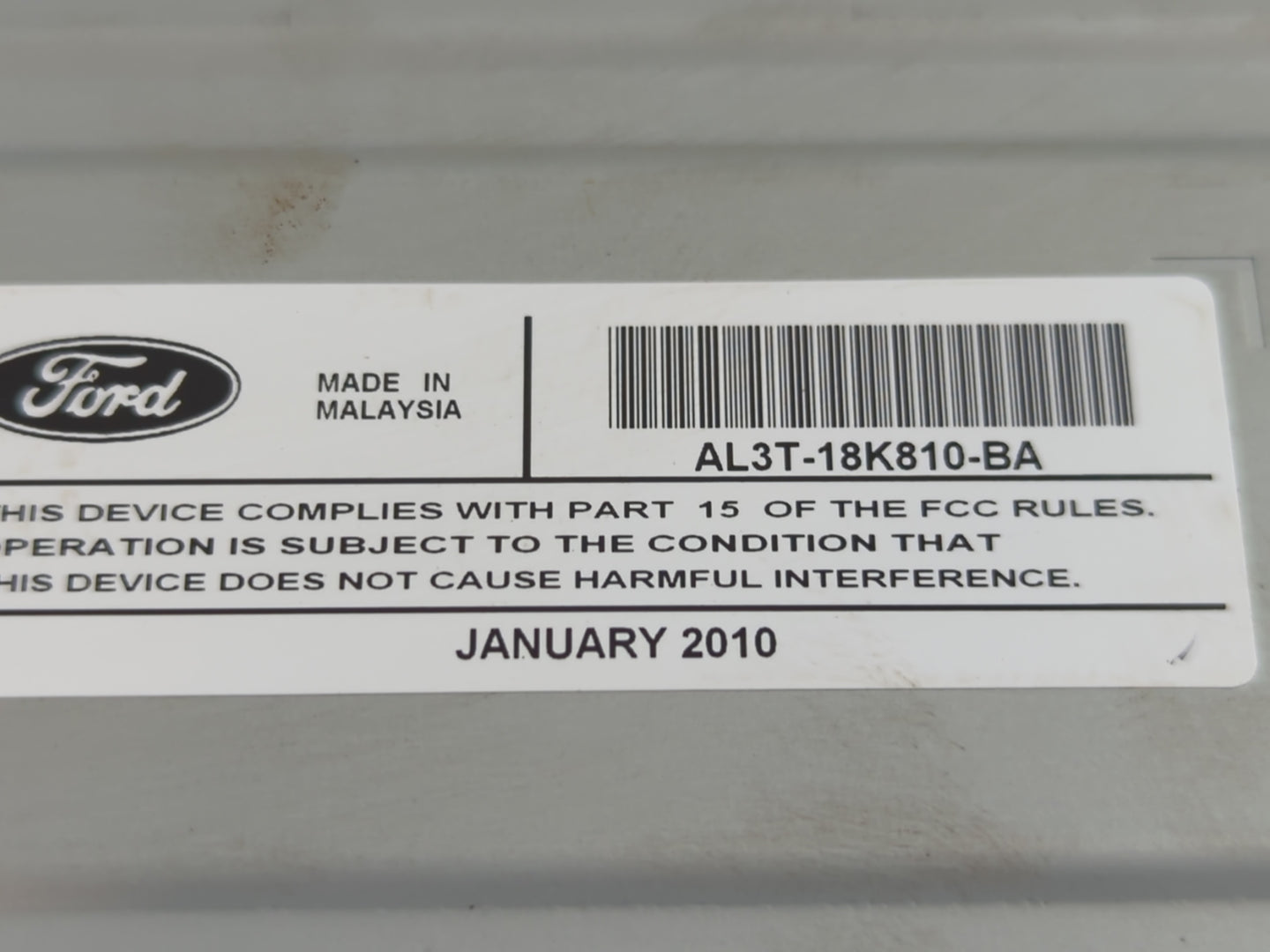 2010-2013 Ford F-150 Radio AM FM Cd Player Receiver Replacement P/N:AL3T-18K810-BA Fits Fits 2010 2011 2012 2013 OEM Used Au