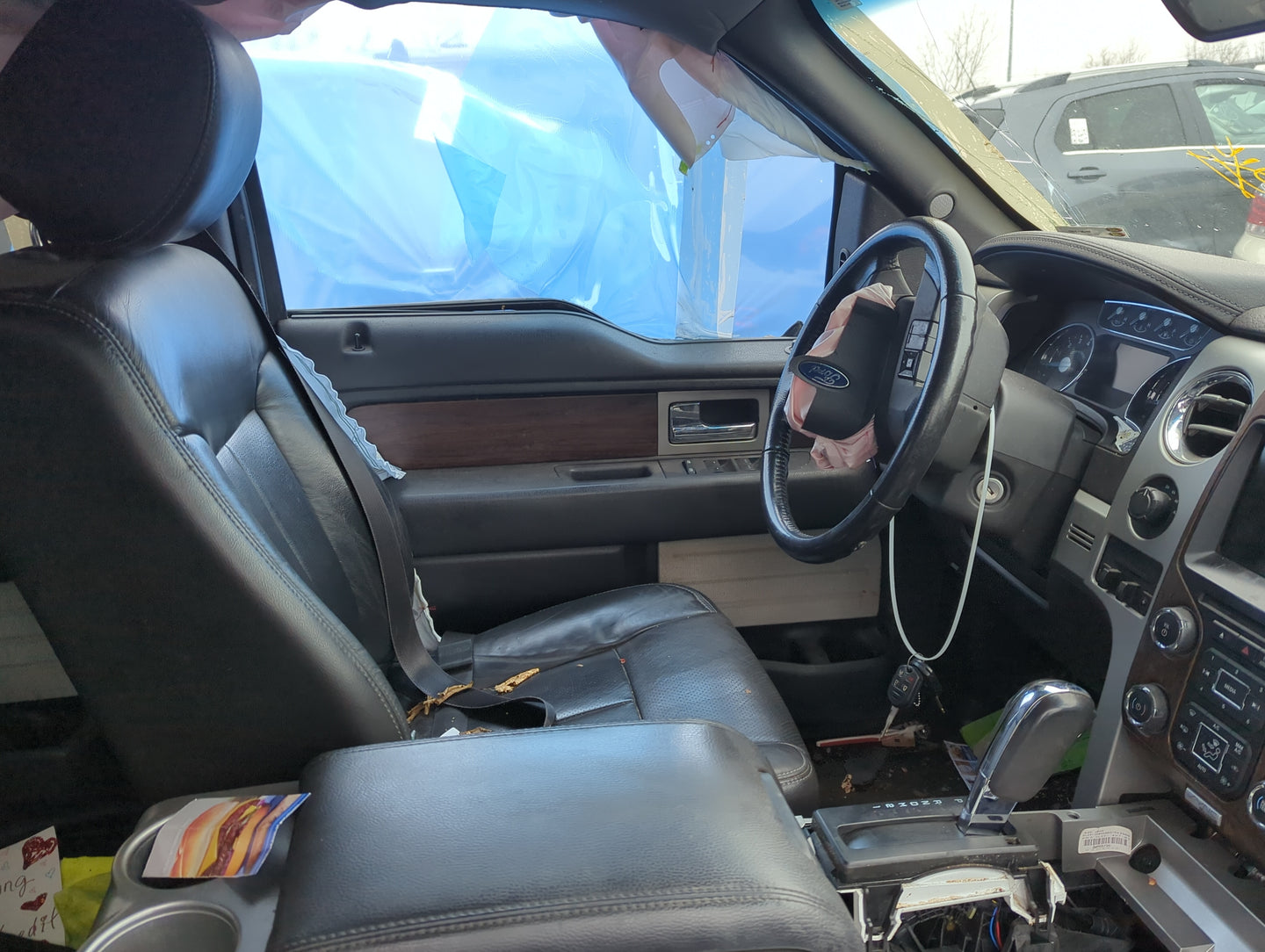 2013 Ford F-150 Front Left Driver Interior Door Panel Trim 1299904 - Oemusedautoparts1.com