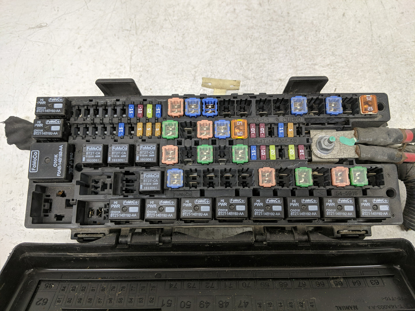 2011-2014 Ford F-150 Fusebox Fuse Box Panel Relay Module P/N:DL3T-12A581BAG Fits Fits 2011 2012 2013 2014 OEM Used Auto Part