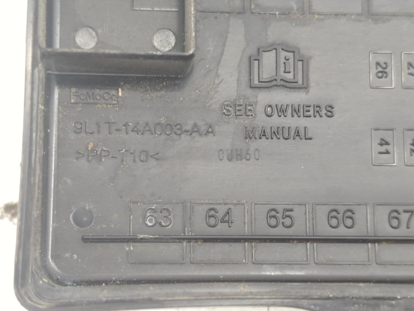 2011-2014 Ford F-150 Fusebox Fuse Box Panel Relay Module P/N:9L1T-14A003-AA Fits Fits 2011 2012 2013 2014 OEM Used Auto Part