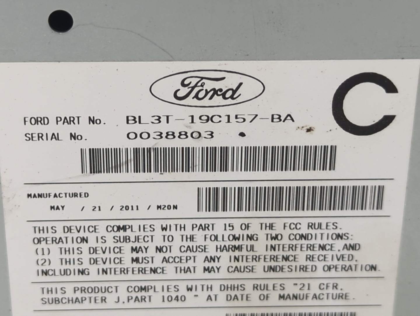 2013 Ford F-150 Radio AM FM Cd Player Receiver Replacement P/N:BL3T-19C157-BA Fits OEM Used Auto Parts - Oemusedautoparts1.c