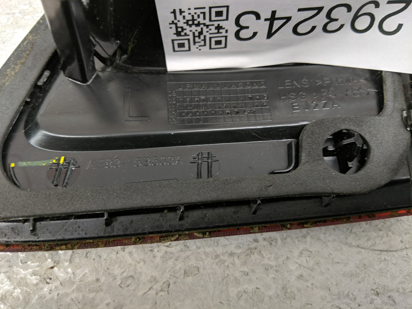 2011-2013 Ford Fiesta Tail Light Assembly Driver Left OEM P/N:AE83-15B503A AE83-15B503-AC Fits Fits 2011 2012 2013 OEM Used 