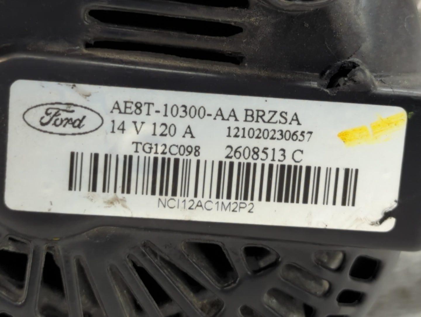 2011-2019 Ford Fiesta Alternator Replacement Generator Charging Assembly Engine OEM P/N:AE8T-10300-AB AE8T-10300-AA Fits OEM