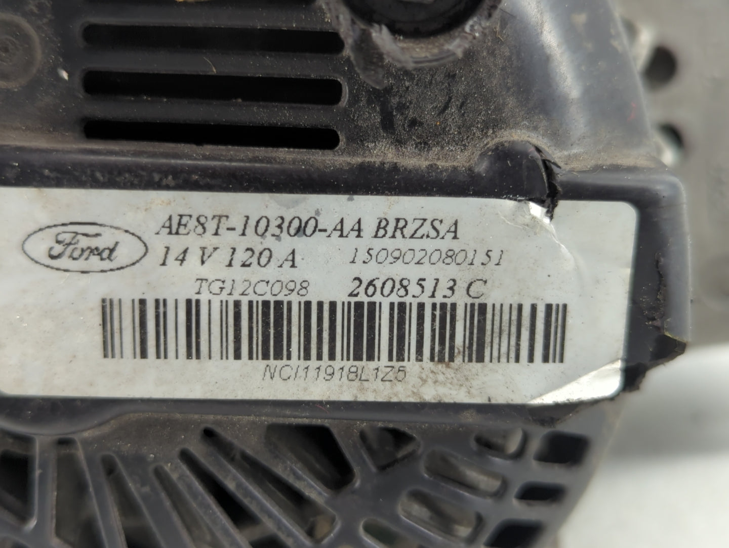 2011-2019 Ford Fiesta Alternator Replacement Generator Charging Assembly Engine OEM P/N:AE8T-10300-AA Fits OEM Used Auto Par