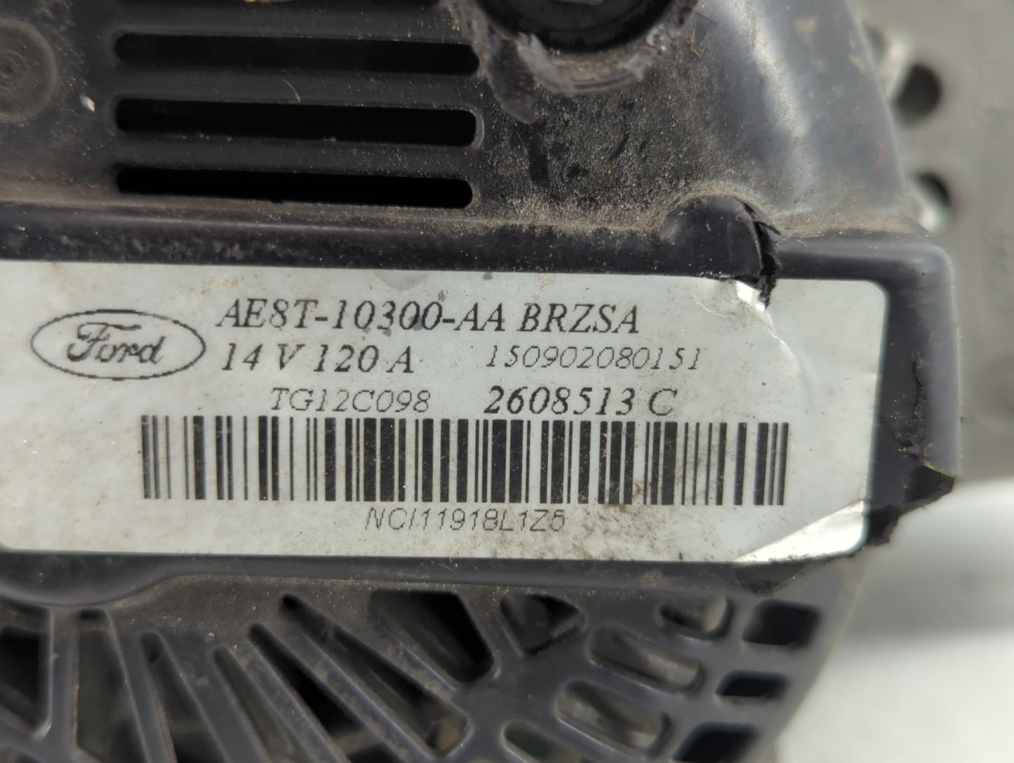 2011-2019 Ford Fiesta Alternator Replacement Generator Charging Assembly Engine OEM P/N:AE8T-10300-AA Fits OEM Used Auto Par