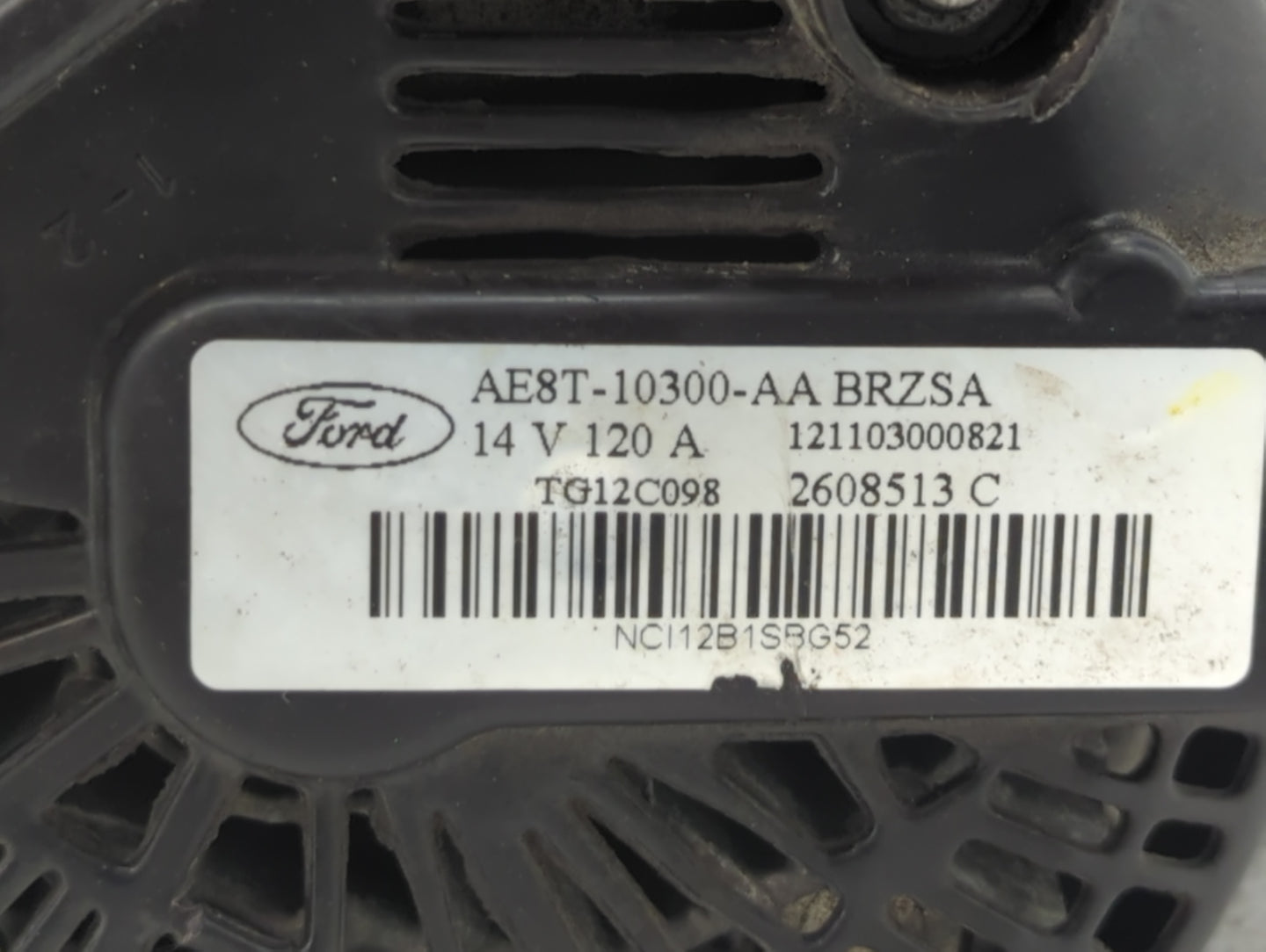 2011-2019 Ford Fiesta Alternator Replacement Generator Charging Assembly Engine OEM P/N:AE8T-10300-AA Fits OEM Used Auto Par