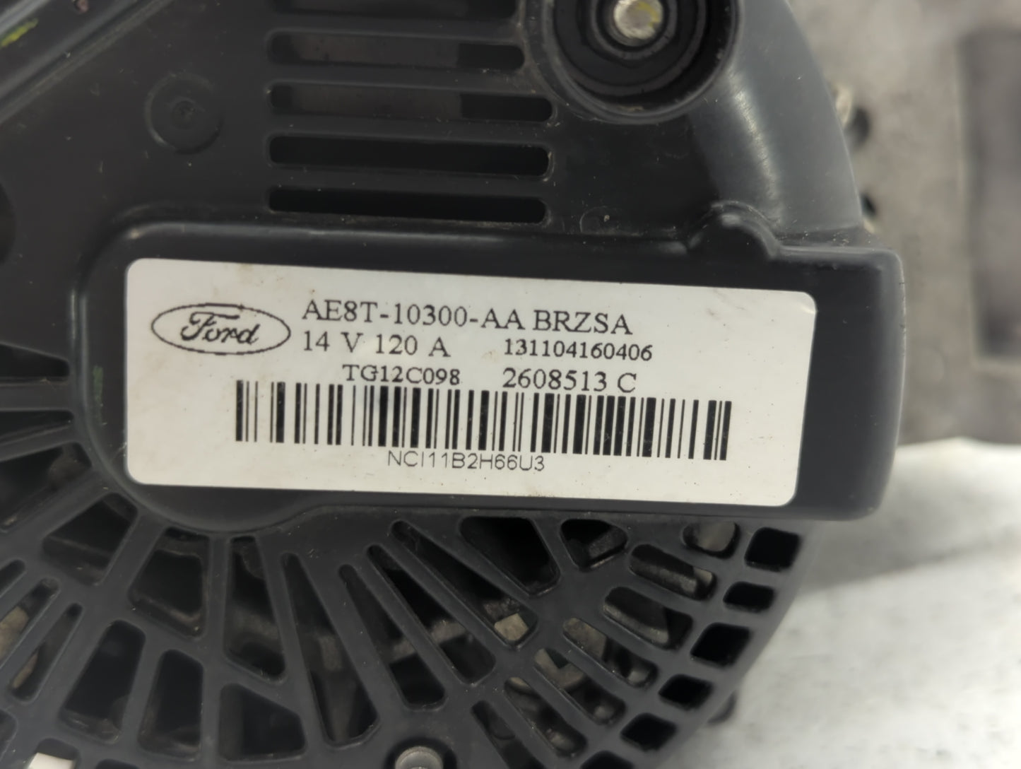 2011-2019 Ford Fiesta Alternator Replacement Generator Charging Assembly Engine OEM P/N:AE8T-10300-AA Fits OEM Used Auto Par