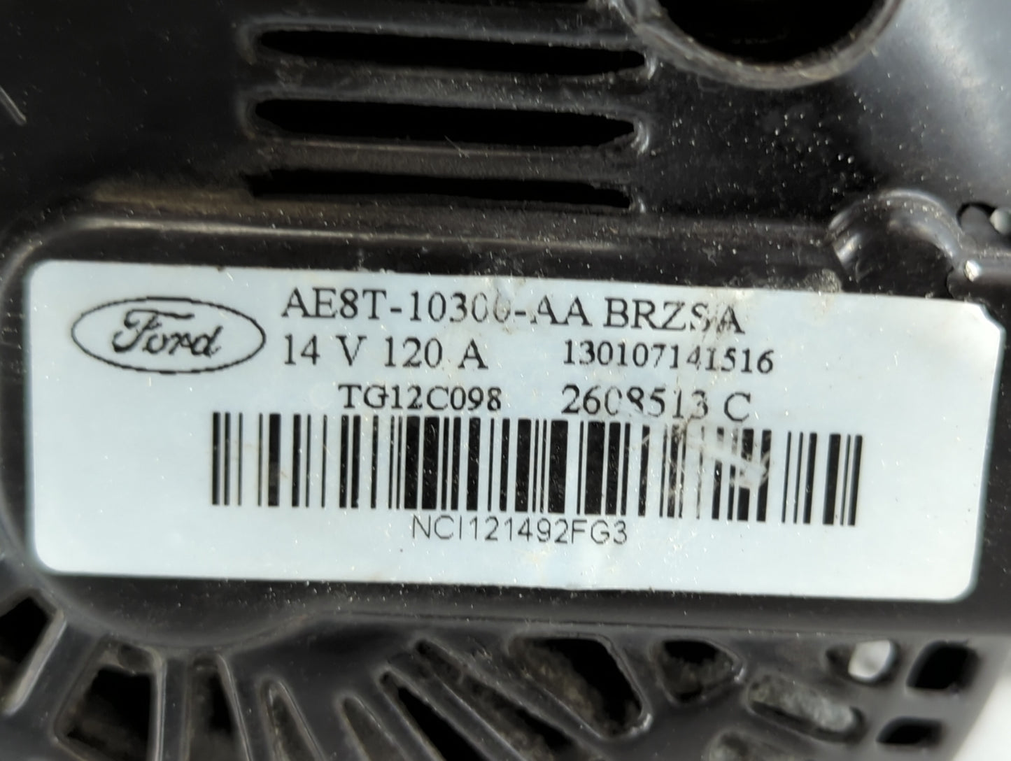 2011-2019 Ford Fiesta Alternator Replacement Generator Charging Assembly Engine OEM P/N:AE8T-10300-AA Fits OEM Used Auto Par