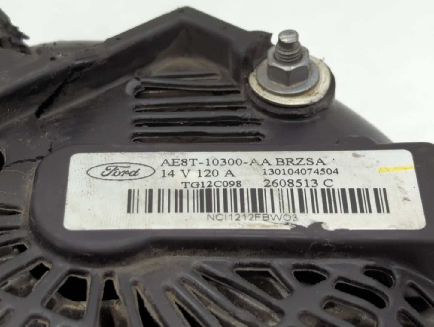 2011-2019 Ford Fiesta Alternator Replacement Generator Charging Assembly Engine OEM P/N:AE8T-10300-AA Fits OEM Used Auto Par