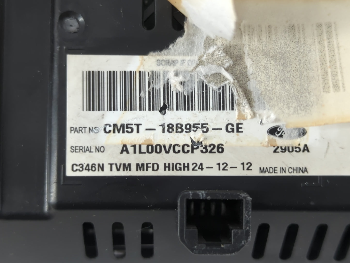 2012-2014 Ford Focus Radio AM FM Cd Player Receiver Replacement P/N:CM5T-18B955-GE Fits Fits 2012 2013 2014 OEM Used Auto Pa