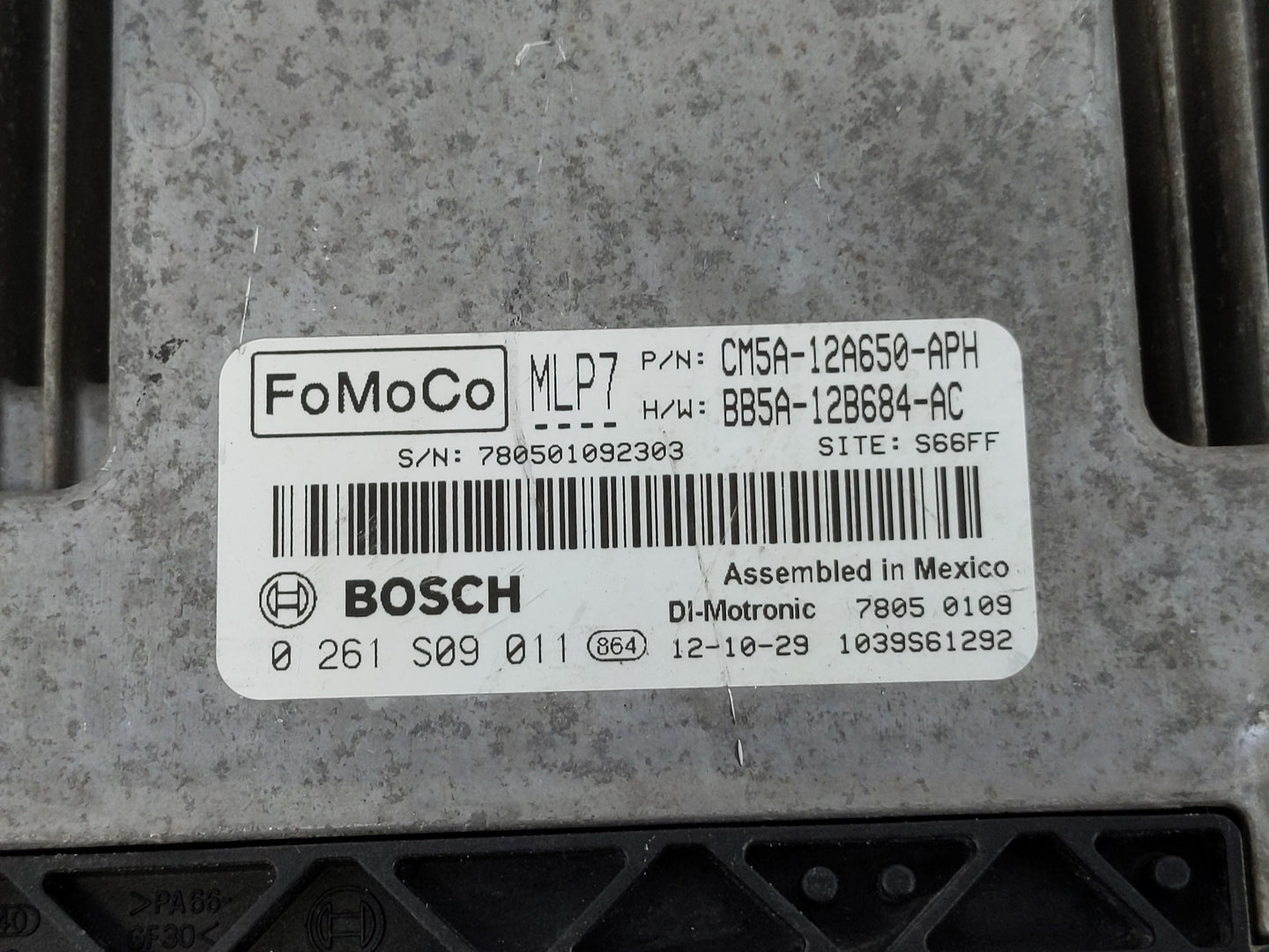 2013 Ford Focus PCM Engine Control Computer ECU ECM PCU OEM P/N:CM5A-12A650-APH Fits OEM Used Auto Parts - Oemusedautoparts1