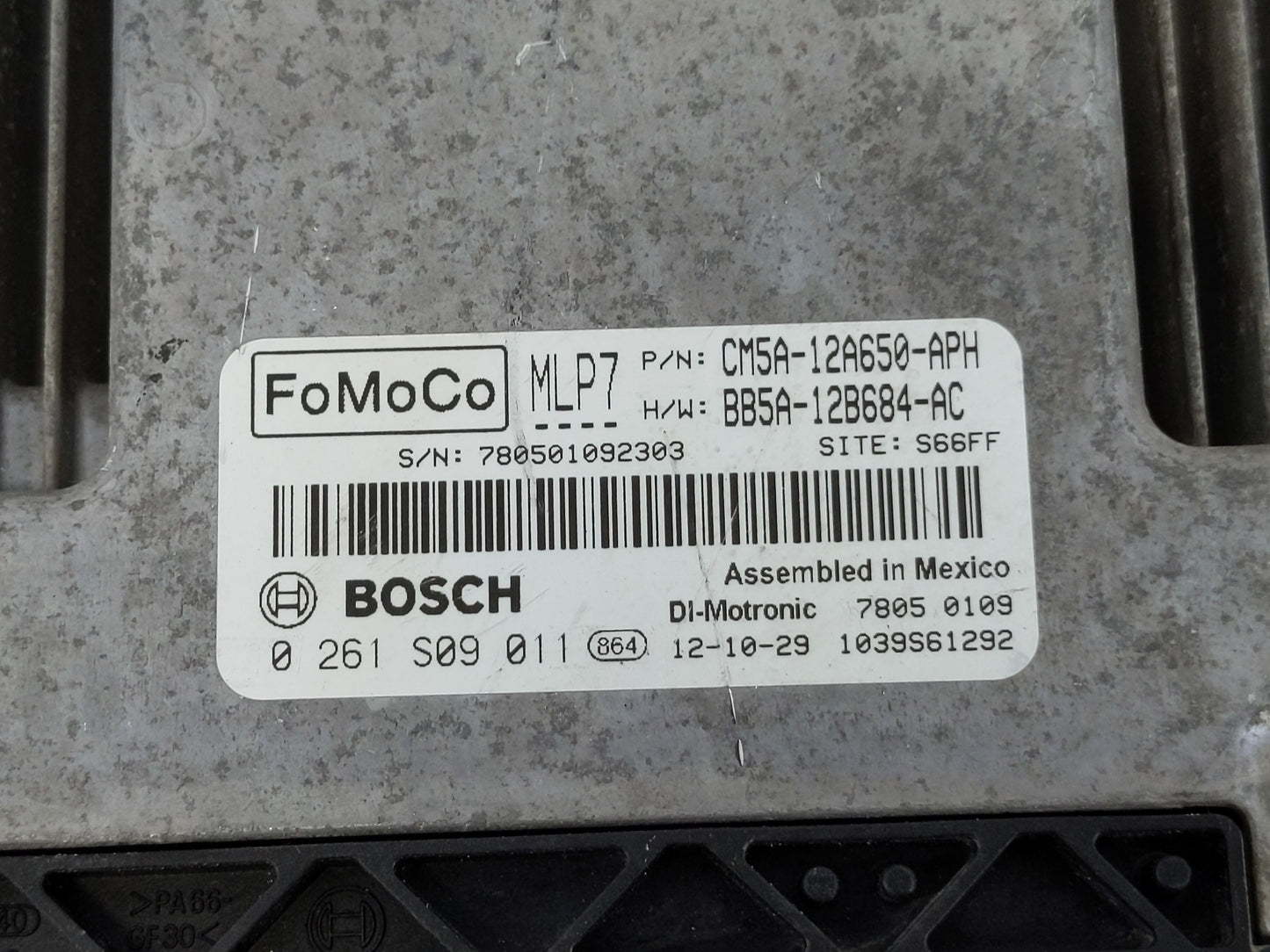 2013 Ford Focus PCM Engine Control Computer ECU ECM PCU OEM P/N:CM5A-12A650-APH Fits OEM Used Auto Parts - Oemusedautoparts1
