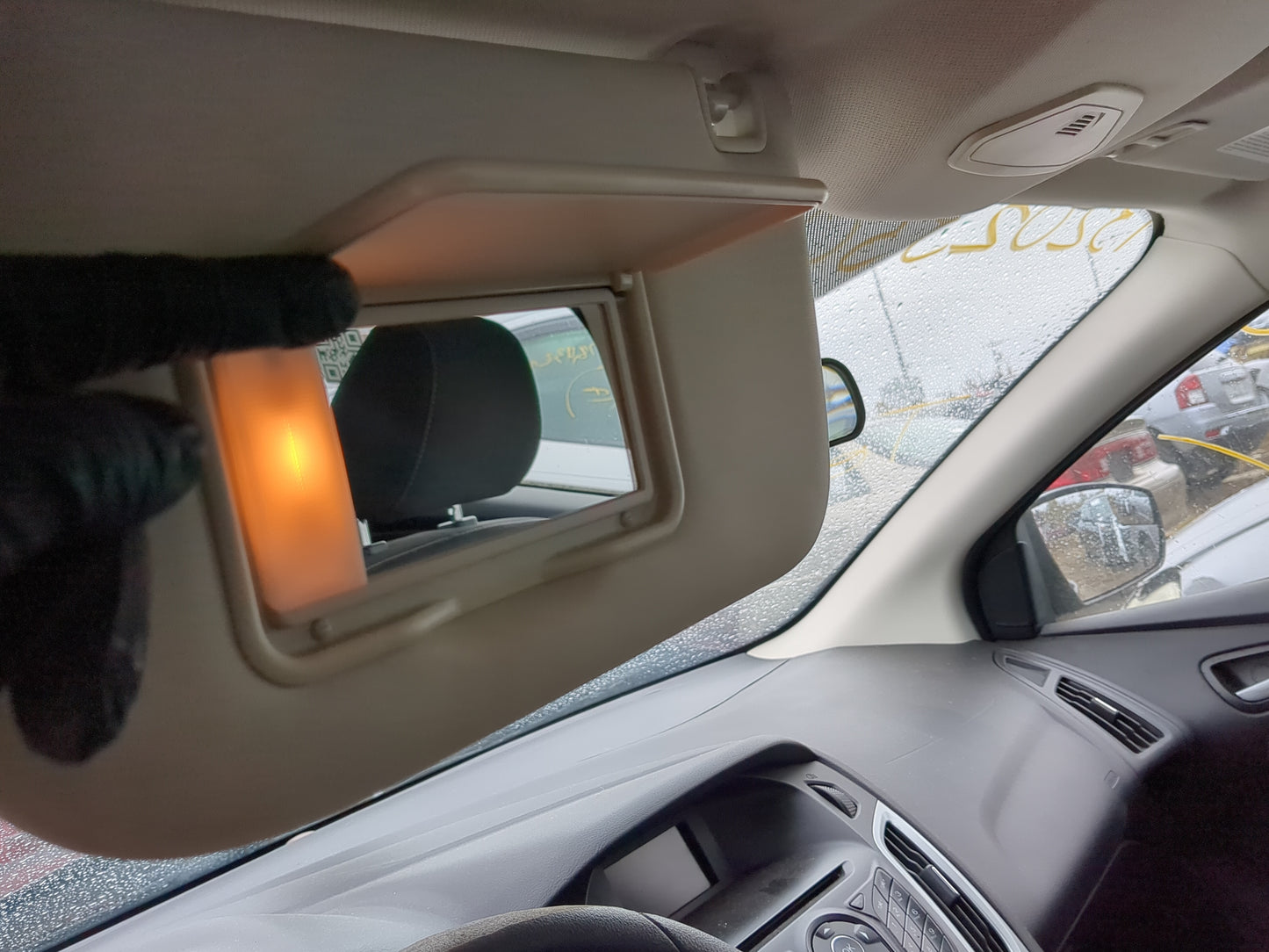 2012-2013 Ford Focus Sun Visor Shade Replacement Driver Left Mirror Fits Fits 2012 2013 OEM Used Auto Parts - Oemusedautopar