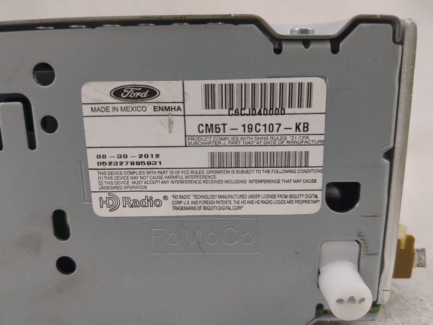 2012-2014 Ford Focus Radio AM FM Cd Player Receiver Replacement P/N:CM5T-19C107-KB Fits Fits 2012 2013 2014 OEM Used Auto Pa