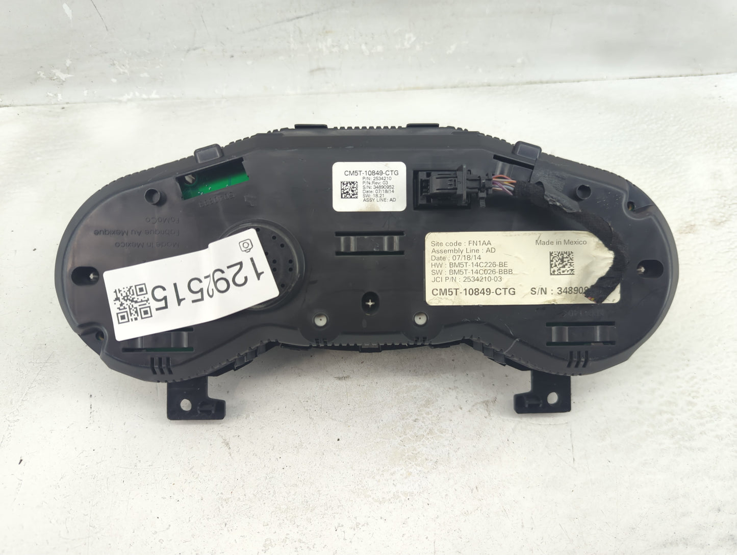 2013-2014 Ford Focus Instrument Cluster Speedometer Gauges P/N:CM5T-10849-CTB Fits Fits 2013 2014 OEM Used Auto Parts - Oemu