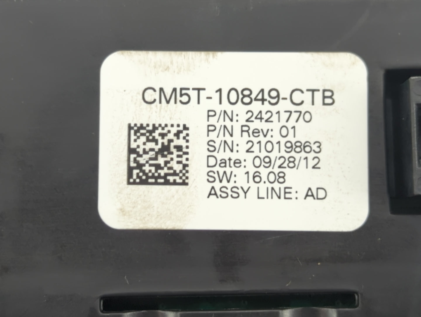 2013-2014 Ford Focus Instrument Cluster Speedometer Gauges P/N:CM5T-10849-CTB Fits Fits 2013 2014 OEM Used Auto Parts - Oemu