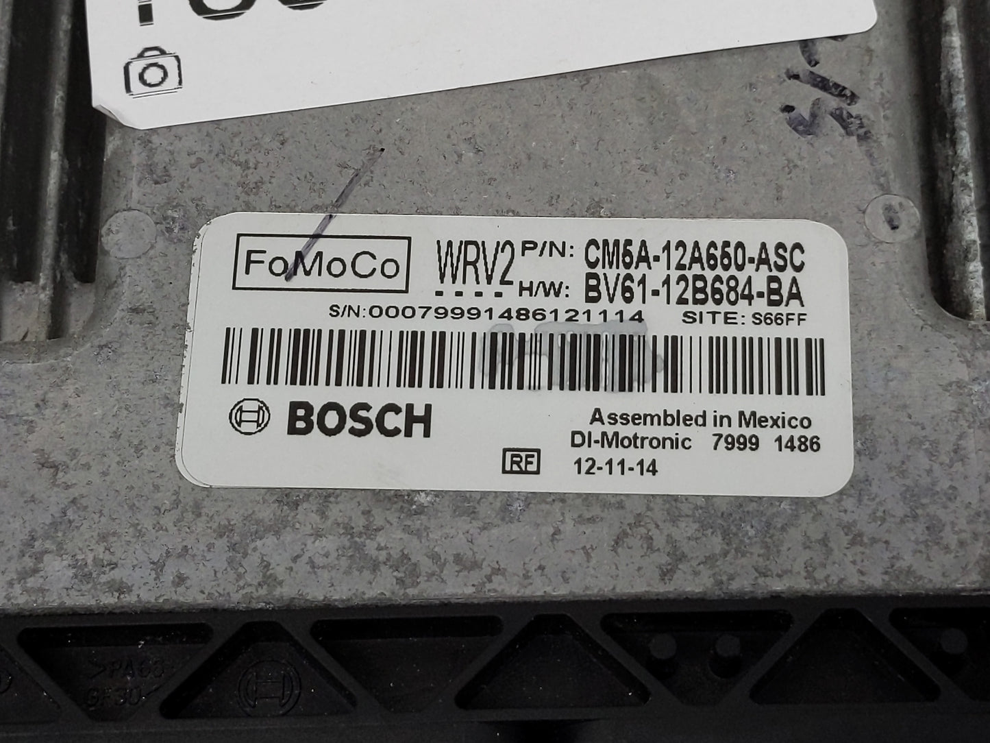 2012-2013 Ford Focus PCM Engine Control Computer ECU ECM PCU OEM P/N:CM5A-12A650-ASC Fits Fits 2012 2013 OEM Used Auto Parts