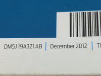 2013 Ford Focus Owners Manual Book Guide P/N:DM5J19A321AB OEM Used Auto Parts - Oemusedautoparts1.com
