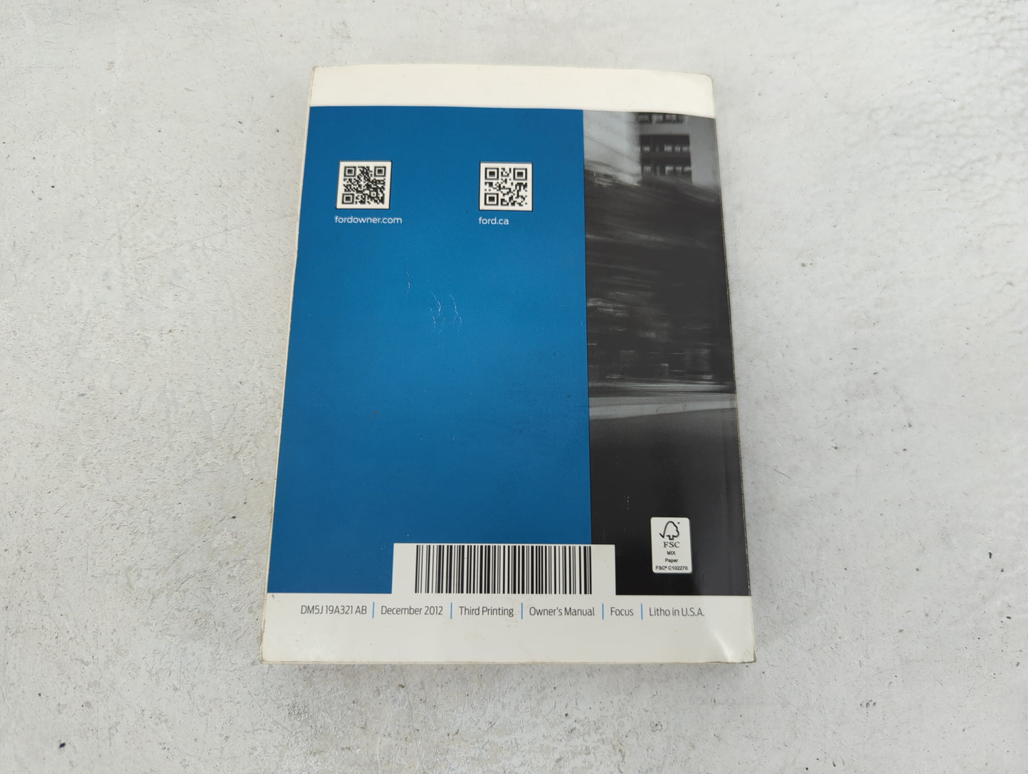 2013 Ford Focus Owners Manual Book Guide P/N:DM5J19A321AB OEM Used Auto Parts - Oemusedautoparts1.com