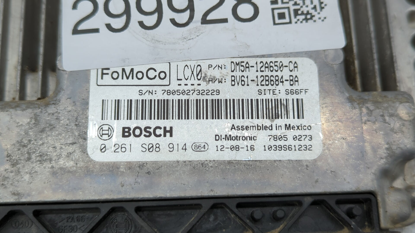 2013-2018 Ford Focus PCM Engine Control Computer ECU ECM PCU OEM P/N:DM5A-12A650-CA EMA-12A650-VA Fits OEM Used Auto Parts -