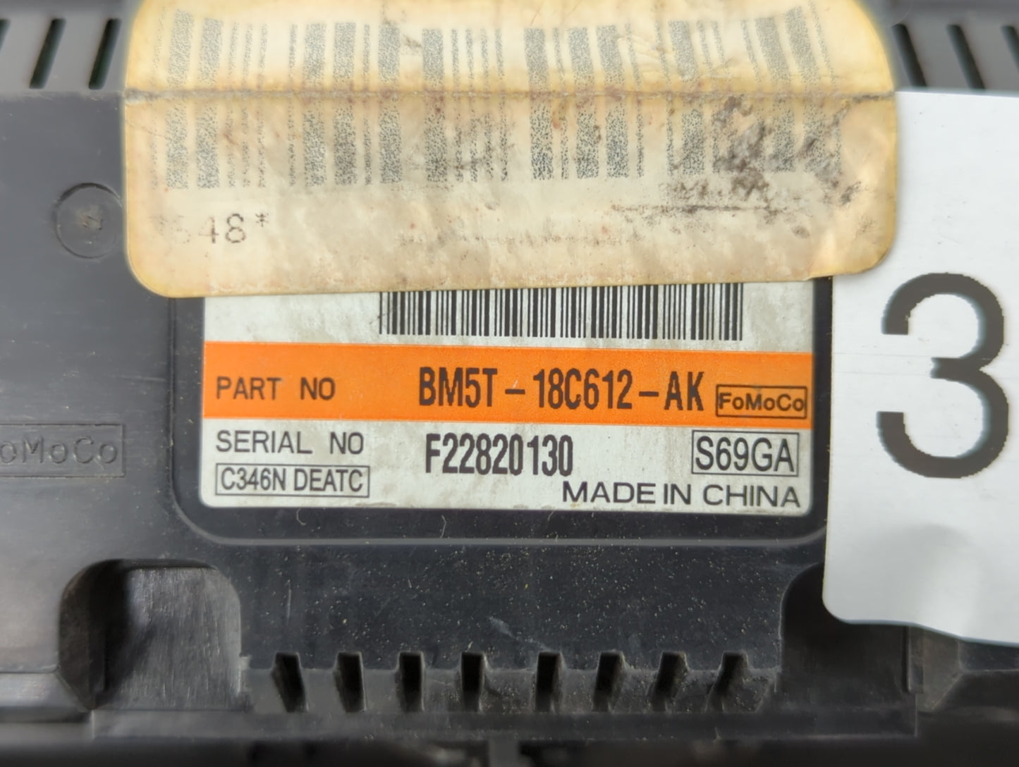 2013-2014 Ford Focus Climate Control Module Temperature AC/Heater Replacement P/N:BM5T-18C612-AL BM5T-18C612-AK Fits OEM Use
